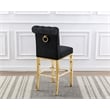 Best Quality Furniture Set of 2 Counterheight Chairs in Black Velvet