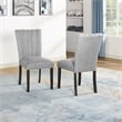 Best Quality Furniture 5-Piece Fabric & Faux Marble Dining Set in Gray/White