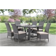 Best Quality Furniture Gray Outdoor Patio Dining Set with Rattan Wicker Chairs