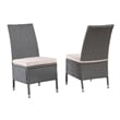 Best Quality Furniture Gray Outdoor Patio Dining Set with Rattan Wicker Chairs