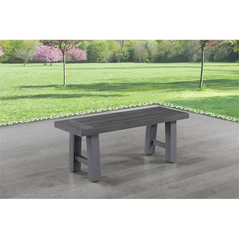 Best Quality Furniture Gray Outdoor Bench with Aluminum Frame and HDPE