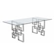 Best Quality Furniture 5pc Tempered Glass Dining Set w Black Velvet Chairs