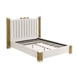 Best Quality Furniture Cream Velvet Platform Bed in King Size