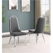 Best Quality Furniture 9-Piece Tempered Glass & Velvet Dining Set in Dark Gray