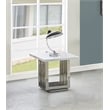 Best Quality Furniture White Marble End Table with Stainless Steel Base