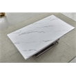 Best Quality Furniture White Marble Coffee Table with Gold Stainless Steel Base