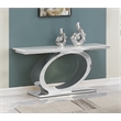 Best Quality Furniture White Marble Console Table with Stainless Steel Oval Base
