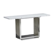 Best Quality Furniture White Marble Console Table with Stainless Steel Base