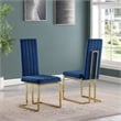 Best Quality Furniture White Marble Dining Set w Lazy Susan and Navy Blue Chairs
