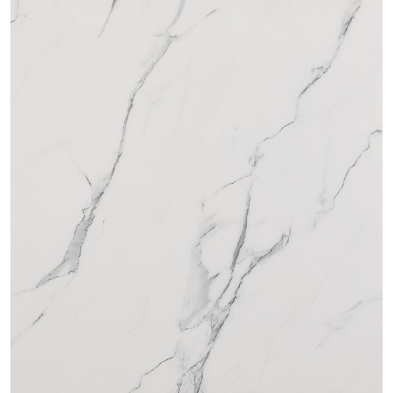 Best Quality Furniture 7-Piece Marble & Velvet Dining Set in White/Dark Gray