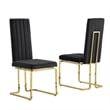 Best Quality Furniture 9-Piece Steel & Marble Dining Set in Black/Gold/White