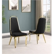 Best Quality Furniture White Marble Dining Set with Black Velvet Chairs