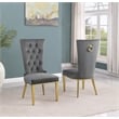 Best Quality Furniture White Marble Dining Set with Dark Gray Velvet Chairs