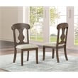 Best Quality Furniture Traditional Style Oak Wood Dining Chairs (2) in Beige