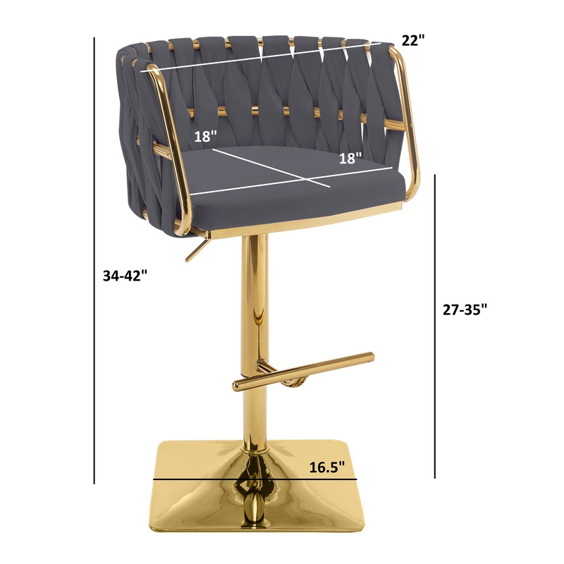 Best Quality Furniture Set of 2 White Faux Leather Upholstered Barstools