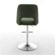 Best Quality Furniture Set of 2 Green Boucle Fabric Barstools