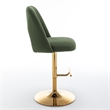 Best Quality Furniture Set of 2 Green Boucle Fabric Barstools