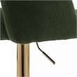 Best Quality Furniture Set of 2 Green Boucle Fabric Barstools
