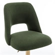 Best Quality Furniture Set of 2 Green Boucle Fabric Barstools