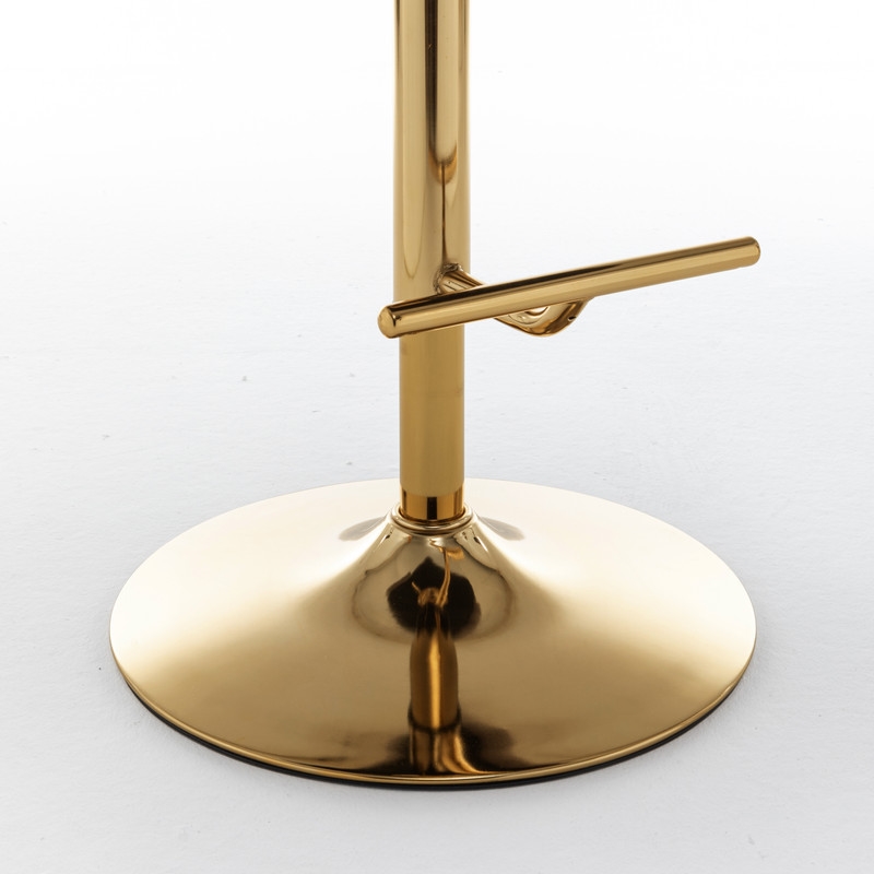 Best Quality Furniture Set of 2 Green Boucle Fabric Barstools