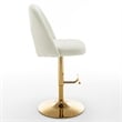 Best Quality Furniture Set of 2 Beige Boucle Fabric Barstools