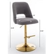 Best Quality Furniture Set of 2 Beige Boucle Fabric Barstools