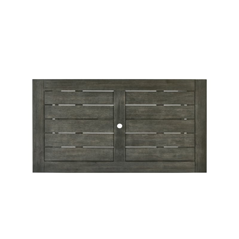 Best Quality Furniture Patio Dining Table in Rustic Gray Acacia Wood