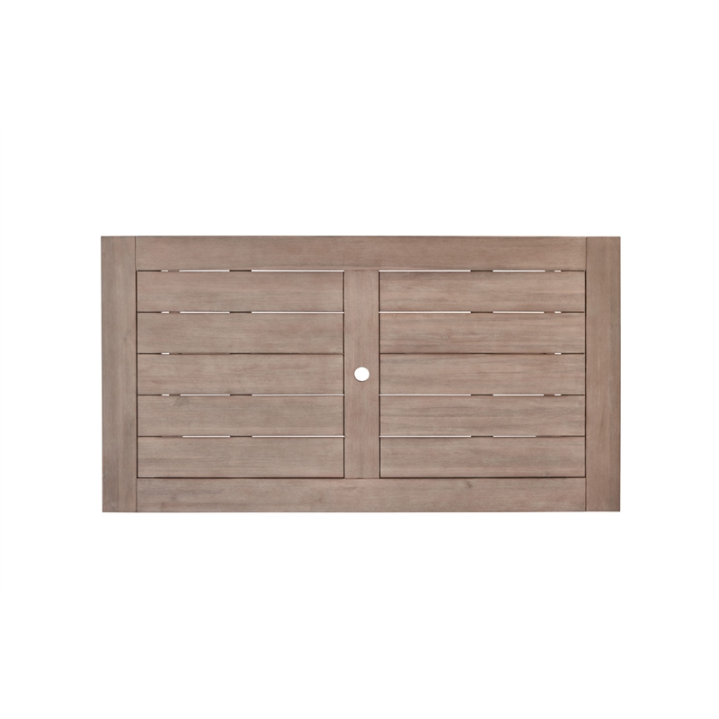 Best Quality Furniture Patio Dining Table in Rustic Light Oak Acacia Wood