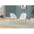 Best Quality Furniture 7pc Glass Dining Set with White Faux Leather Chairs