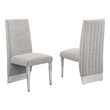 Best Quality Furniture Set of 2 Dining Side Chairs in Rich Gray Boucle Fabric
