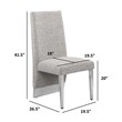 Best Quality Furniture Set of 2 Dining Side Chairs in Rich Gray Boucle Fabric