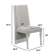 Best Quality Furniture Set of 2 Dining Side Chairs in Cream Boucle Fabric