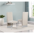 Best Quality Furniture Set of 2 Dining Side Chairs in Cream Boucle Fabric