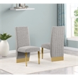 Best Quality Furniture Set of 2 Dining Side Chairs in Rich Gray Boucle Fabric