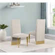 Best Quality Furniture Set of 2 Dining Side Chairs in Cream Boucle Fabric