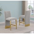 Best Quality Furniture Set of 2 Counterheight Chairs in Rich Gray Boucle Fabric