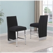 Best Quality Furniture Set of 2 Barstools in Black Boucle Fabric