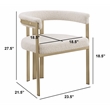 Best Quality Furniture Set of 2 Dining Side Chairs in Cream Boucle Fabric