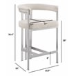 Best Quality Furniture Set of 2 Counterheight Chairs in Cream Boucle Fabric