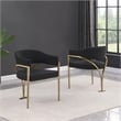 Best Quality Furniture Set of 2 Dining Side Chairs in Black Boucle Fabric