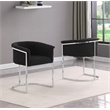 Best Quality Furniture Set of 2 Dining Side Chairs in Black Boucle Fabric