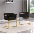 Best Quality Furniture Set of 2 Dining Side Chairs in Black Boucle Fabric