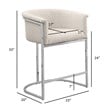 Best Quality Furniture Set of 2 Counterheight Chairs in Rich Gray Boucle Fabric