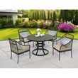 Best Quality Furniture 5 Piece Outdoor Patio Set in Gray Steel Metal