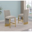 Best Quality Furniture Set of 2 Counterheight Chairs in Gray Boucle Fabric