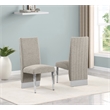 Best Quality Furniture Set of 2 Dining Side Chairs in Gray Boucle Fabric