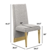Best Quality Furniture Set of 2 Dining Side Chairs in Gray Boucle Fabric
