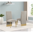 Best Quality Furniture Set of 2 Dining Side Chairs in Gray Boucle Fabric