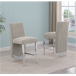 Best Quality Furniture Set of 2 Barstools in Gray Boucle Fabric