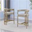 Best Quality Furniture Set of 2 Counterheight Chairs in Gray Boucle Fabric